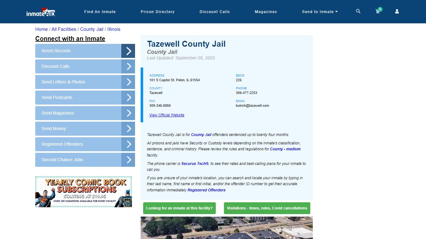 Tazewell County Jail - Inmate Locator - Pekin, IL